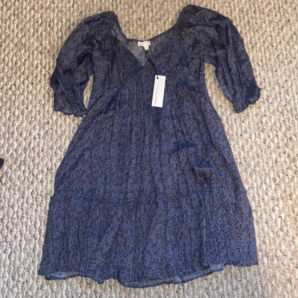 Blue floral dress. Newbury Kuston brand. Size small